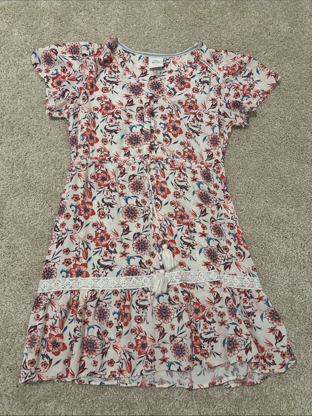 Knox Rose Red, White & Blue Floral Dress